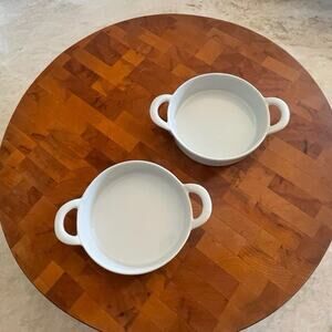 Sur La Table white creme brulee dishes NEW